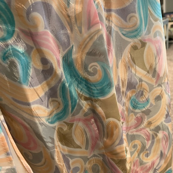 VTG 80’s core blouse by Notations with scarf neck wrap M - Picture 6 of 11